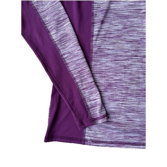 HEAD Women's PURPLE 1/2 Zip Pullover Long Sleeve Top Size Large Warm Up Tennis - Picture 2 of 8